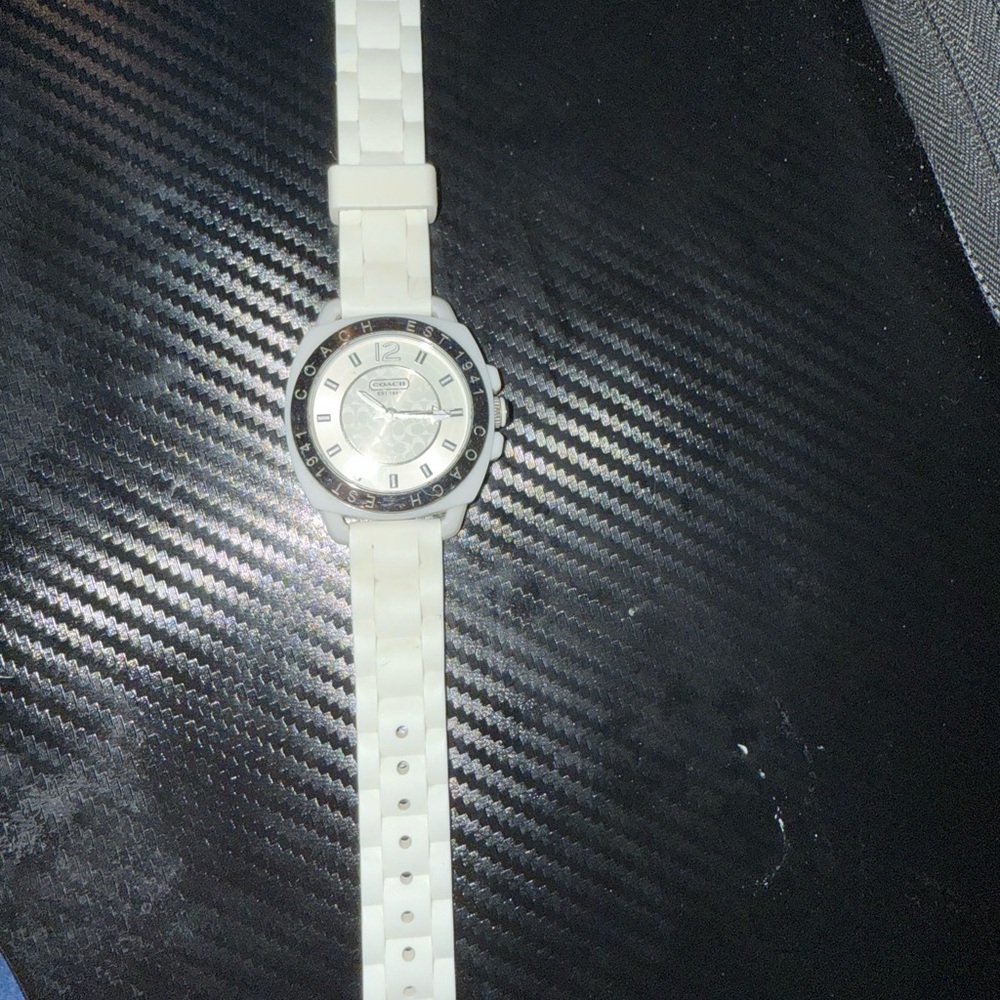Coach White Watch